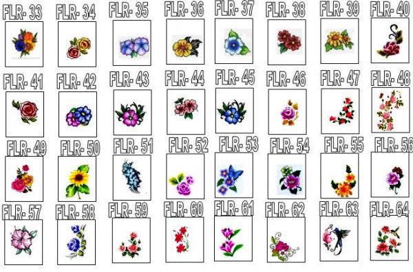 A002 - Adesivos para Unhas - FLORES