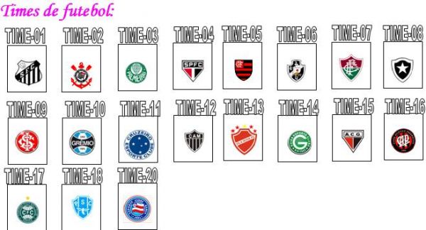 A007 - Adesivos para Unhas - Times de Futebol