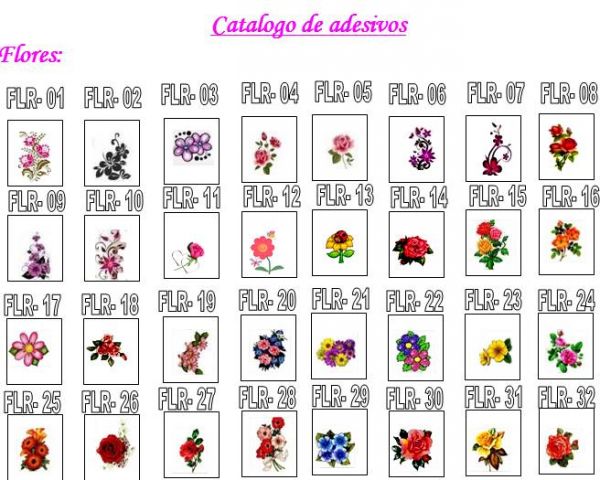 A001 - Adesivos para Unhas - FLORES