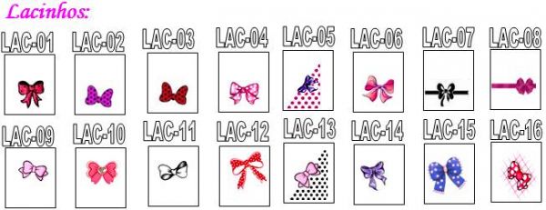 A005 - Adesivos para Unhas - LAÇINHOS